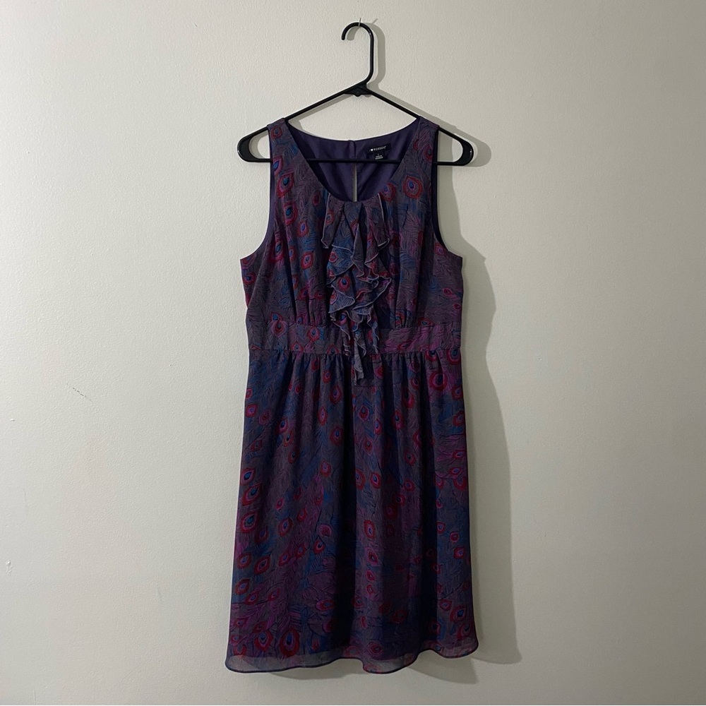 I Heart Ronson Peacock Purple Shift Dress Size Large